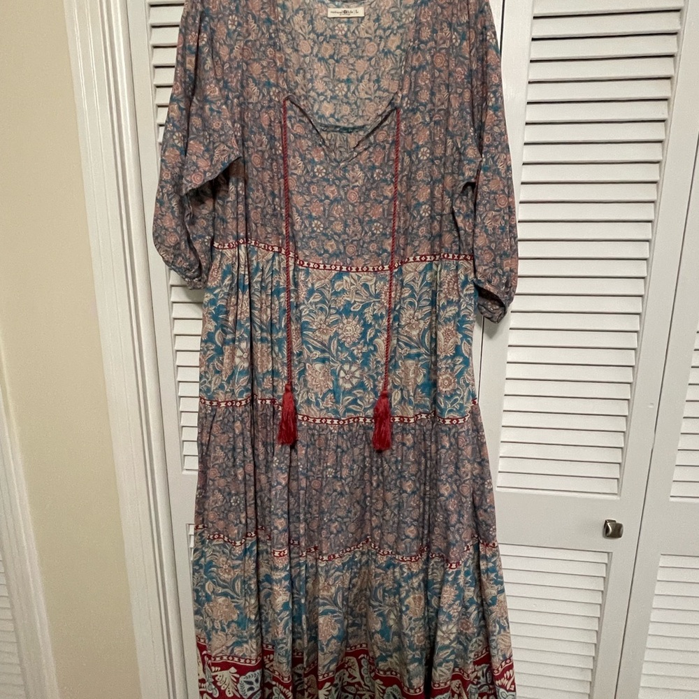 Natural Life Floral Bohemian Maxi Dress - Multicolor